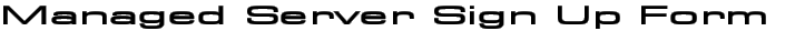 Managed Server Sign Up Form