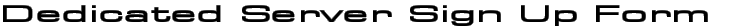 Dedicated Server Sign Up Form